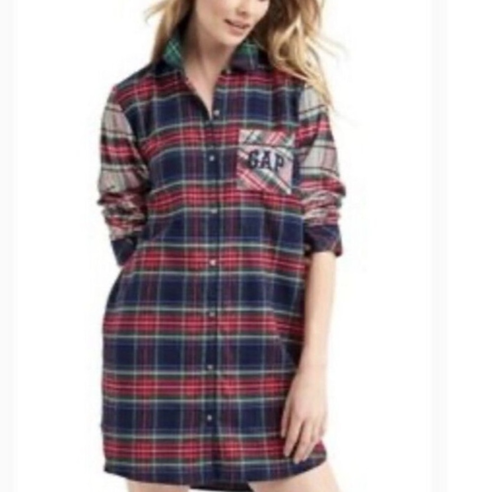GAP Pendleton Flannel Plaid Shirt Dress